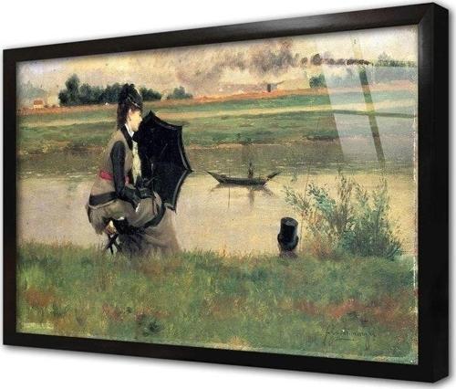 Şemsiyeli Kadın Çerçeveli Cam Tablo 20x30 cm