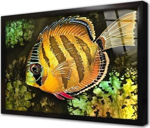 Melek Balığı Çerçeveli Cam Tablo 20x30 cm
