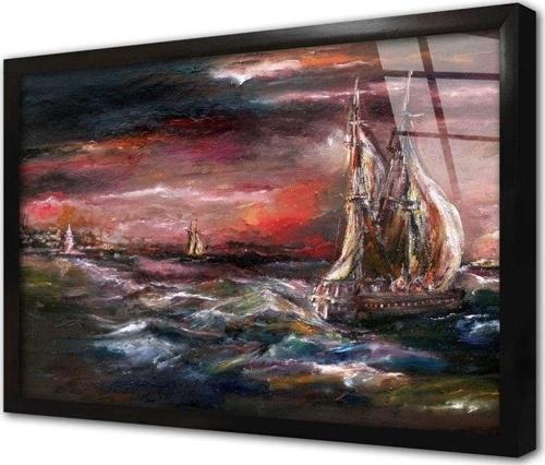 Istanbul Soyut Çerçeveli Cam Tablo 20x30 cm