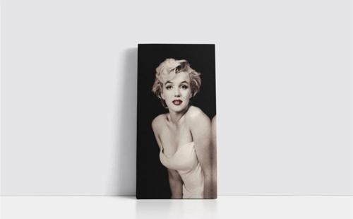 Siyah Beyaz Marilyn Monroe Çerçeveli Mdf Tablo 20x30 cm