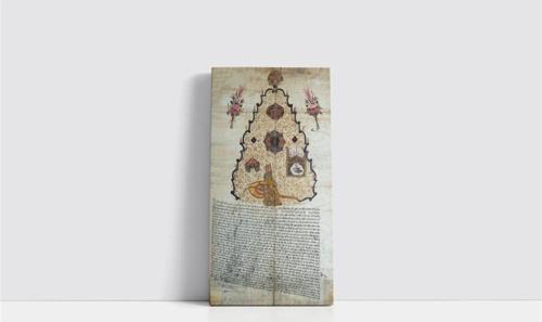 Osmanlı Padişah Fermanı Çerçeveli Mdf Tablo 20x30 cm