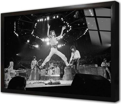 Rolling Stones Çerçeveli Cam Tablo