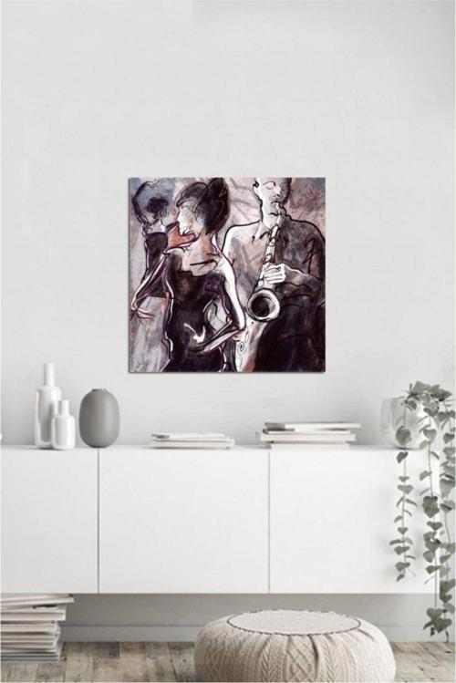 Dans Eden Kadınlar Kanvas Tablo 50x50 cm