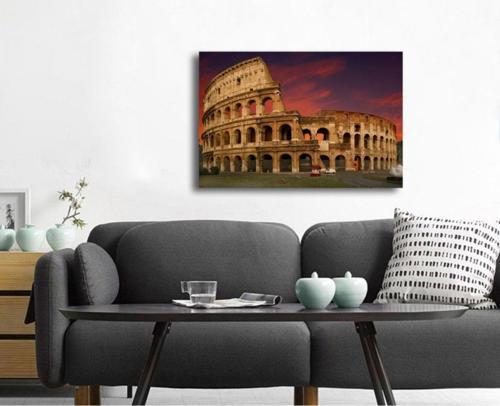 Akşam Roma Kolezyum Fotoğraf Kanvas Tablo 50x70 50x70 cm