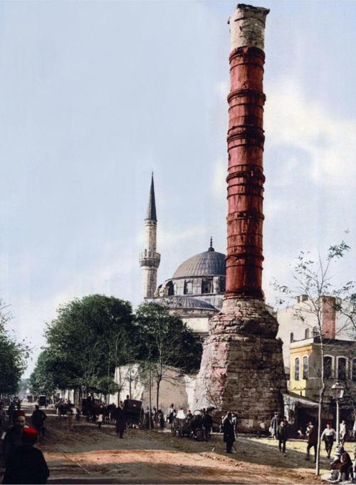 Eski Istanbul Çemberlitaş Fotoğraf Kanvas Tablo 30x40 cm 30x40 cm