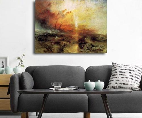 Fırtınalı Deniz Ve Yelkenli Kanvas Tablo 60x90 cm 60x90 cm