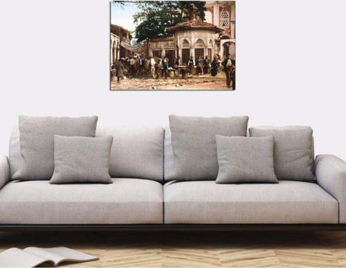 Eski Istanbul Sokak Fotoğraf Kanvas Tablo 30x40 cm 30x40 cm