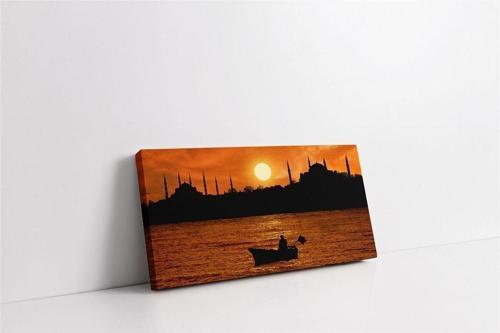 Gün Batımı Eşliğinde Camii Kanvas Tablo