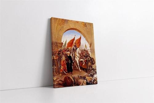 Fatihin Istanbula Girişi F Zonaro Kanvas Tablo