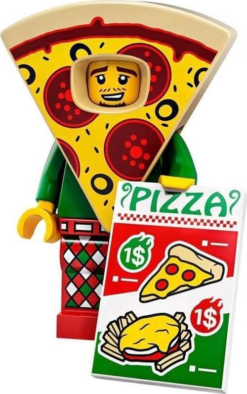 Minifigür - Seri 19 - 71025 - Pizza Costume Guy +5 Yaş (1 Parça)
