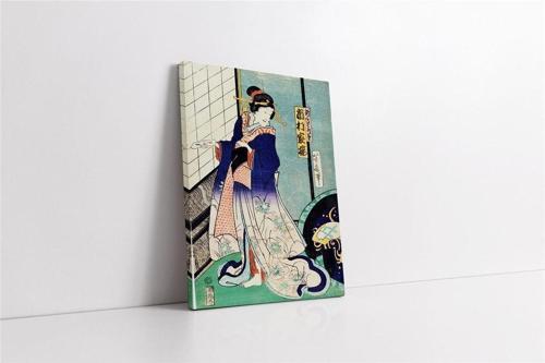Japon Kadın Kanvas Tablo