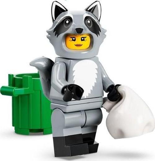 71032-10 Mini Figür Seri 22 Raccoon Costume Fan +5 Yaş (1 Parça)