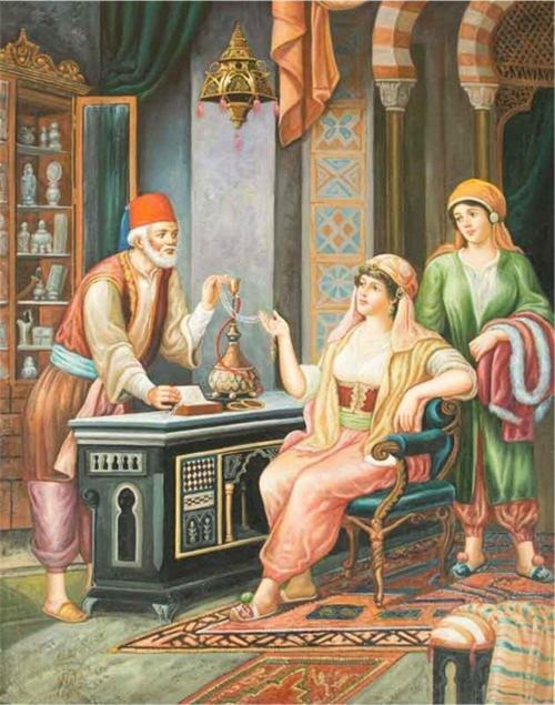 Kolye Satışı Yapmaya Çalışan Adam Kanvas Tablo 70x90 cm Kb21185 70x90 cm