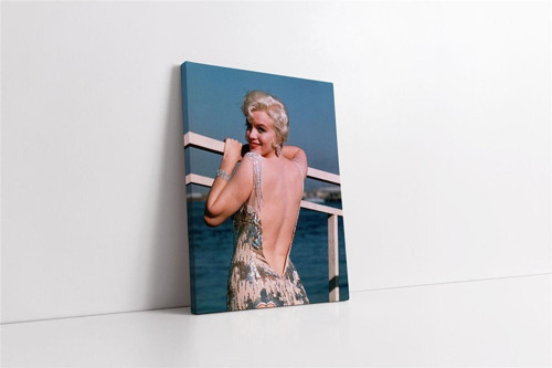 Marliyn Monroe Sırt Dekolteli Kanvas Tablo