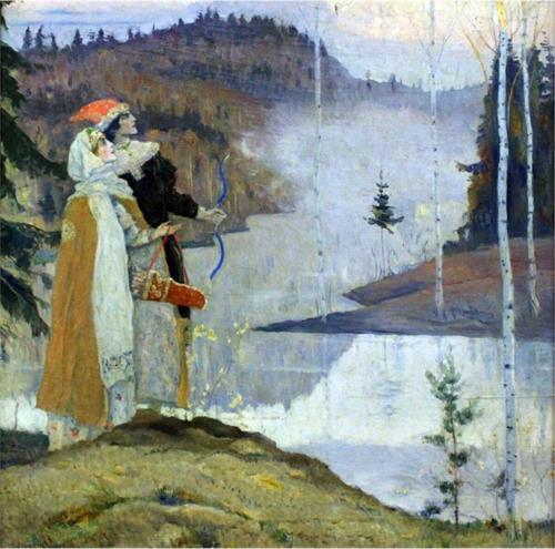 Mikhail Nesterov Kanvas Tablo 90x90 cm Kb09060 90x90 cm
