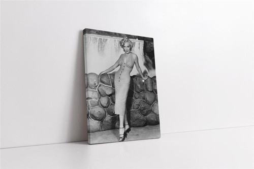 Marliyn Monroe Siyah Beyaz Kanvas Tablo