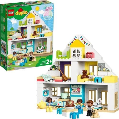 DUPLO 10929 Kasaba Modüler Oyun Evi Yapım Seti - Okul Öncesi Çocuk için Öğretici Oyuncak +2 Yaş (129 Parça)