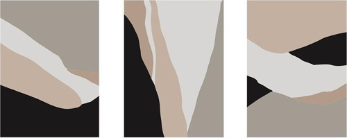 Minimalist Soyut 3Lü Set Kanvas Tablo Seti