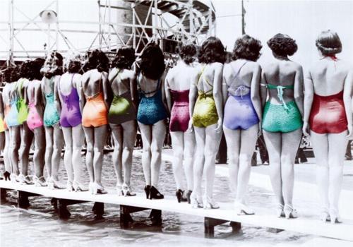 Mayolu Kadınlar Retro Fotoğraf Kanvas Tablo 120x180 120x180 cm