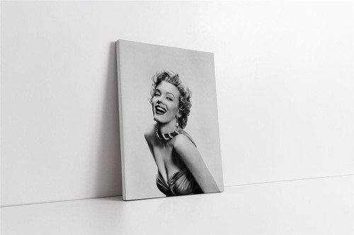 Marilyn Monroe Siyah Beyaz Kanvas Tablo