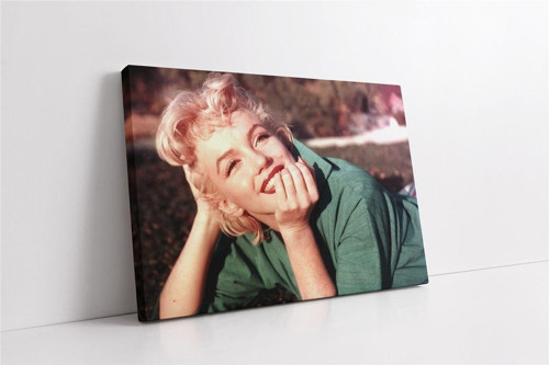 Marliyn Monroe Yeşil Kıyafetiyle Kanvas Tablo