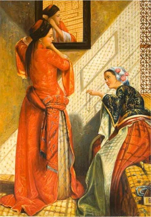 Osmanlı Harem Odası Kanvas Tablo 70x100 cm Kb21015 70x100 cm