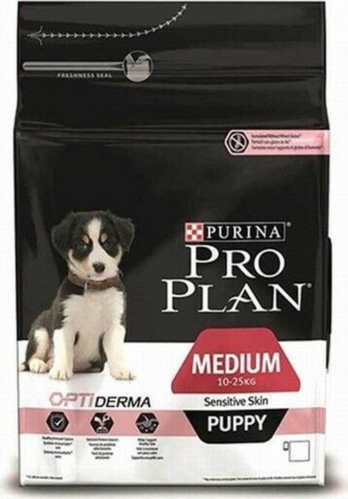 Medium Opti Derma Sensitive Skin Puppy Somonlu Orta Irk Yavru Köpek Maması 3 Kg