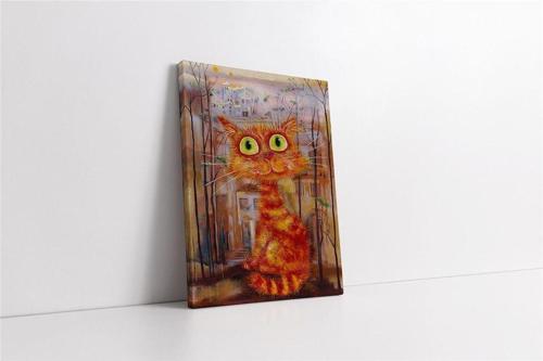 Sevimli Kedi Kanvas Tablo