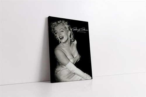 Siyah Beyaz Marilyn Monroe Kanvas Tablo