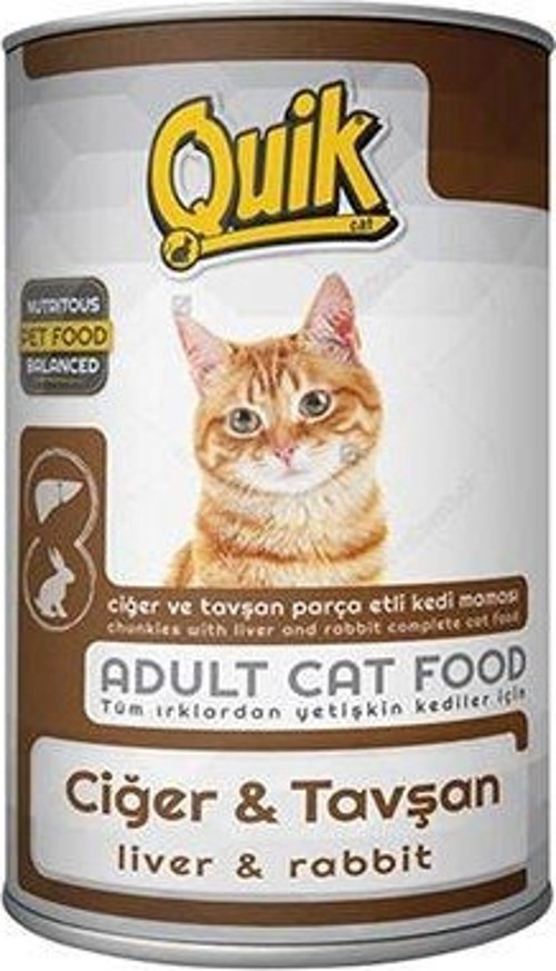 Ciğer ve Tavşanlı Yetişkin Konserve Kedi Maması 415 Gr - 790789