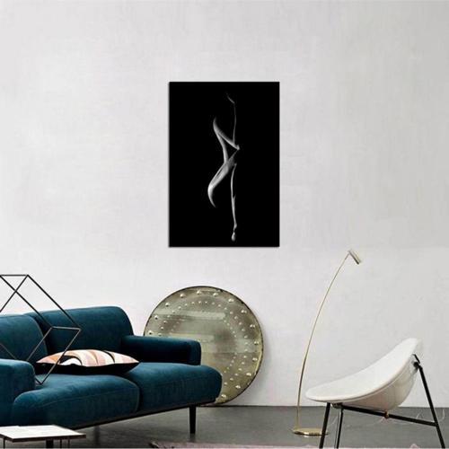 Siyah Beyaz Nü Fotoğraf Kanvas Tablo 20x30 cm 20x30 cm