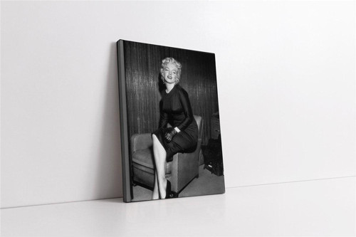 Siyah Beyaz Marilyn Monroe Kanvas Tablo