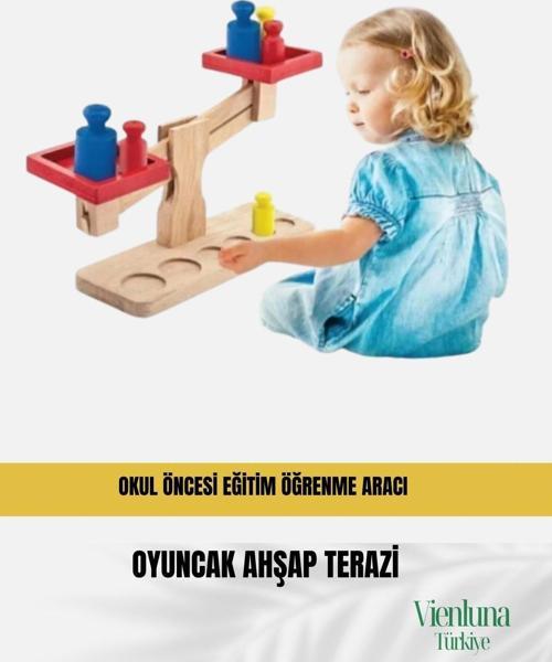 Algı Arttırıcı Kavrama Zeka Organizasyon Yeteneği Geliştirici Eğitici Ahşap Terazi Oyuncak