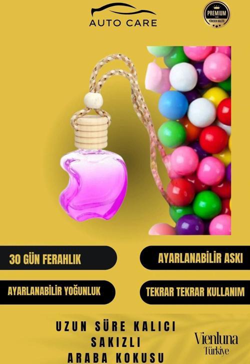 Özel Üretim Uzun Süreli Kalıcı Hava Ferahlatıcı Dikiz Aynası Askılı 8ml Araç Içi Sakızlı Oto Kokusu