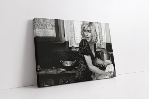Siyah Beyaz Madonna Kanvas Tablo
