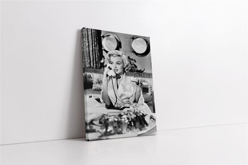 Siyah Beyaz Marilyn Monroe Kanvas Tablo