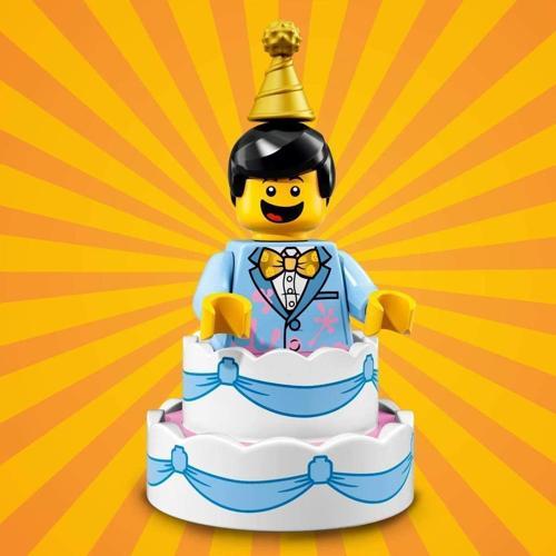 71021 Minifigure Series 18 - 10 Birthday Cake Guy +5 Yaş (1 Parça)
