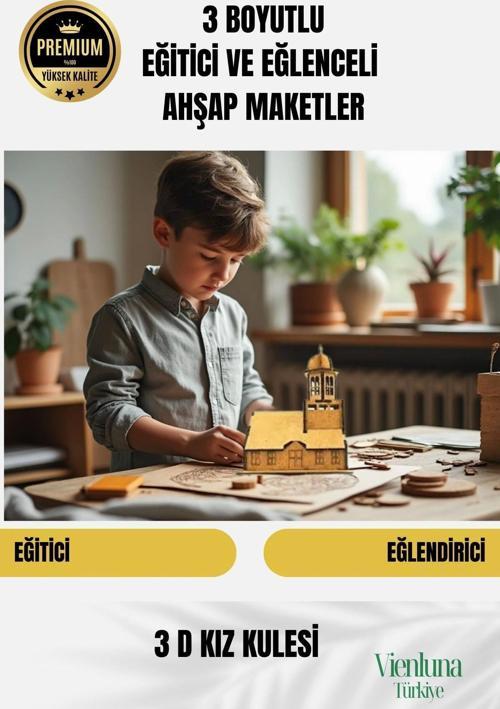 Yeni Sezon Eğitici Öğretici 3 Boyut Demonte Ahşap Zeka Geliştirici Boyanabilir Oyun Maket Puzzle