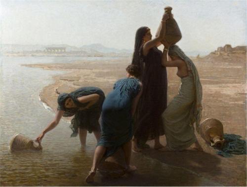 Su Taşıyan Kızlar Kanvas Tablo 50x70 cm Kb21333 50x70 cm