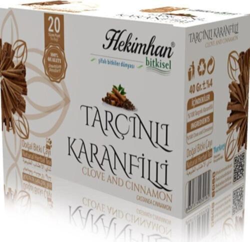 Tarçın Karanfil 20'Li Süzen Poşet Çay Sallama Bitki Çay, De Mleme Bitki Çayı