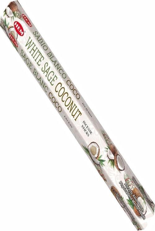 Beyaz Adaçayı Hindistan Cevizi (White Sage Coconat) Aromalı Çubuk Tütsü