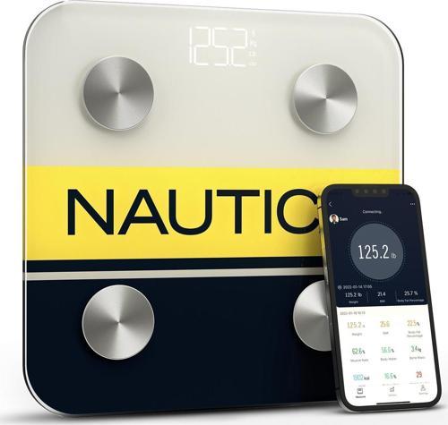 Nautica Sport Collection Vücut Analizli Akıllı Bluetooth Tartı Baskül Logo Sarı