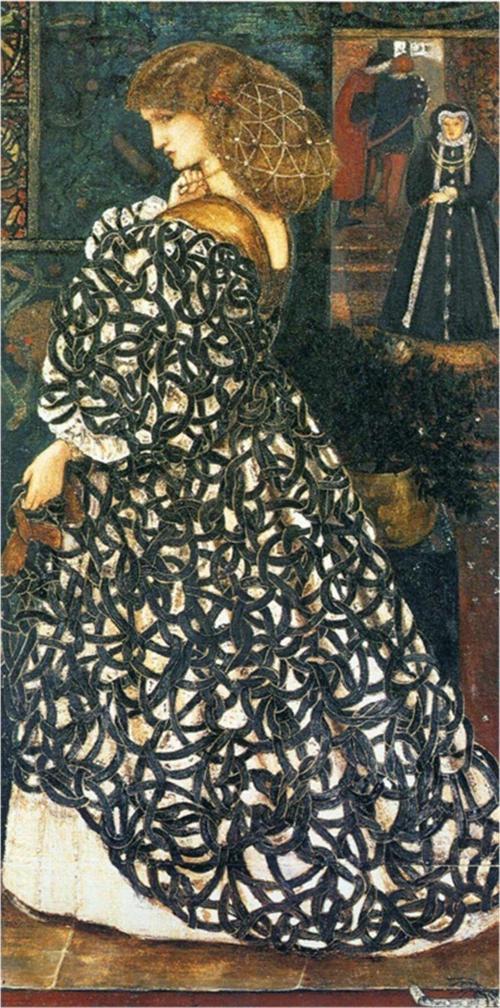 Suluboya Siyah Beyaz Kıyafet Giyinmiş Kadın Kanvas Tablo 50x100 cm Kb27188 50x100 cm