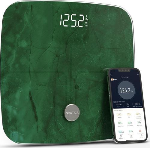 Nautica Marble Collection Plus Vücut Analizli Akıllı Bluetooth Tartı Baskül Yeşil