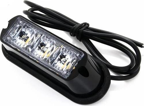 Araba Kamyon 3 Led Kırmızı Acil Flaş Uyarı Işığı 12-24V 