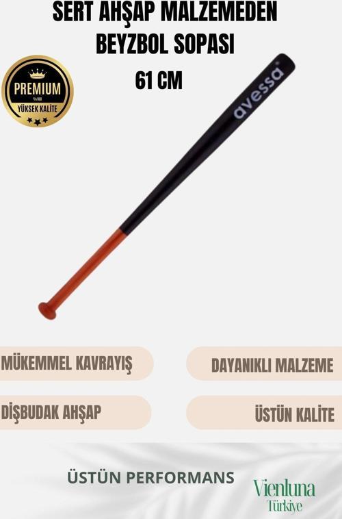 Özel Üretim Mükemmel Kavrayışlı Kırılmaz Dayanıklı Kaliteli Ahşap 28" Baseball Beyzbol Sopası 61 Cm
