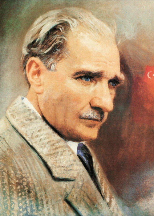Yağlı Boya Atatürk Portresi Kanvas Tablo 60x90 cm 60x90 cm