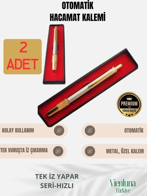 Özel Üretim Profesyonel Seri Kutulu Hassas Bölge Rahat Metal Gövde Dayanıklı Hacamat Kalemi 2 Adet