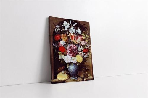Vazoda Çiçekler Kanvas Tablo
