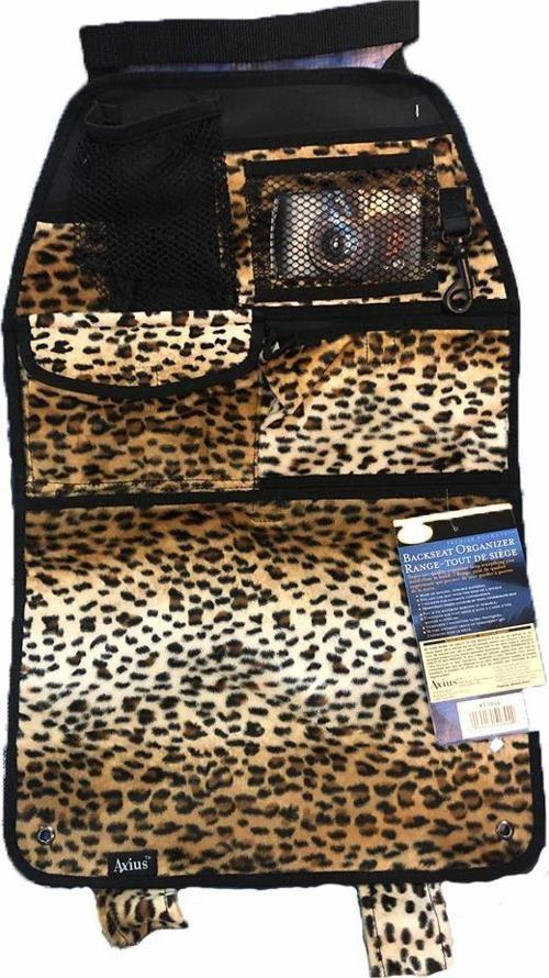 Otomobil Koltuk Arkası Eşya Düzenleyici Organizer 57x38 cm Leopar
